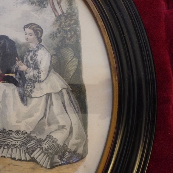 Leroy Imp Paris Oval Framed Print La Mode Illustree Bureaux Du Journal * - Picture 4 of 14